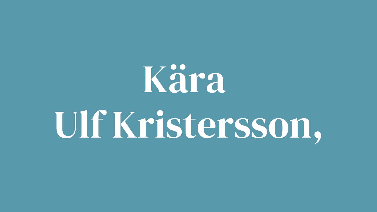 Ulf Kristersson